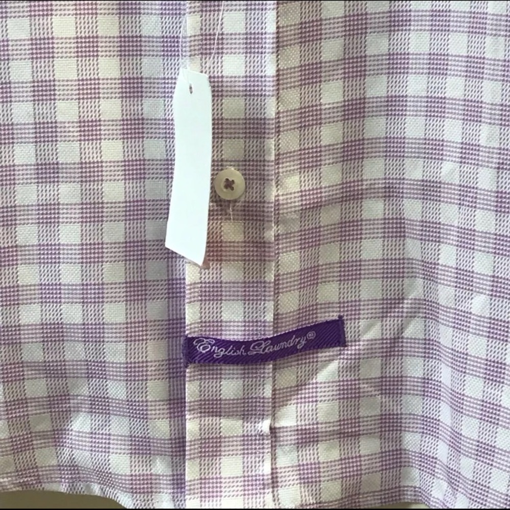 English Laundry Mens Dress Shirt Spread Collar - Picture 6 of 8